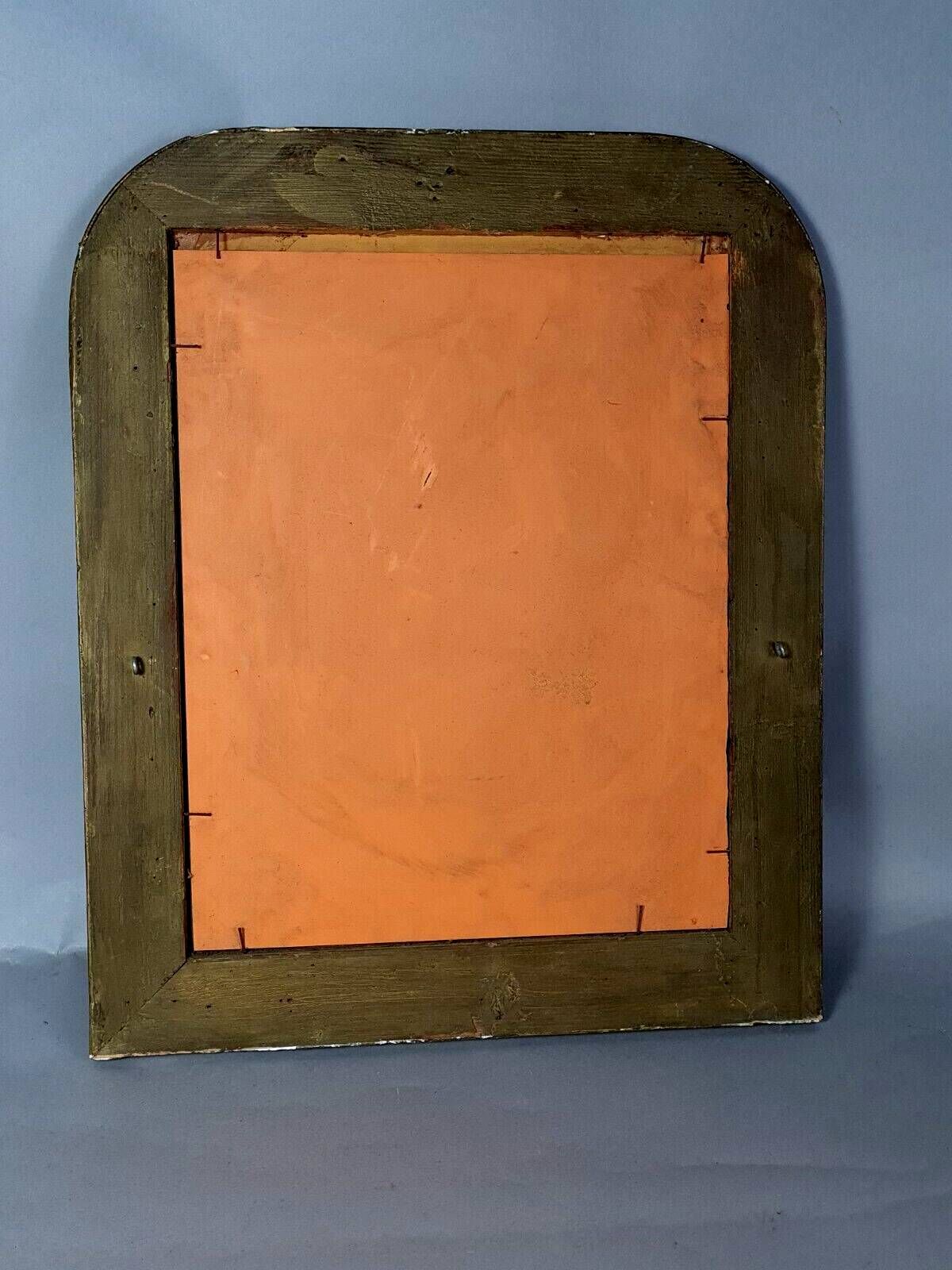 Late 19th century ogee frame mirror in gilded stucco wood 51.5x42.5 cm B622
