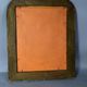 Late 19th century ogee frame mirror in gilded stucco wood 51.5x42.5 cm B622