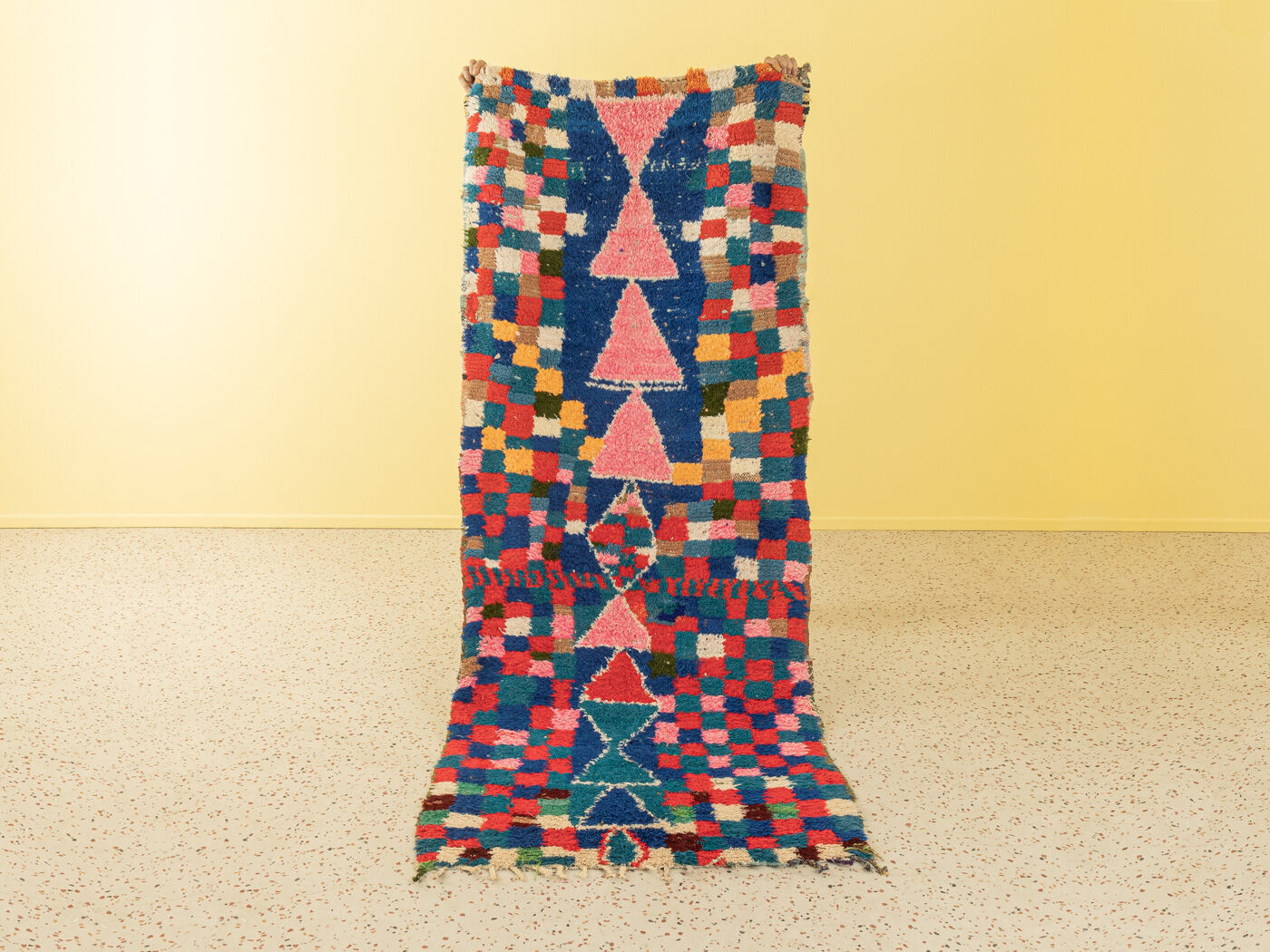 Boujad vintage, tapis berbère, 105 x 255