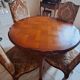 Table merisier ronde /ovale 2 rallonges