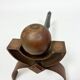 Paire de chenets Art Déco pour cheminée, en cuivre et fer, vers 1920