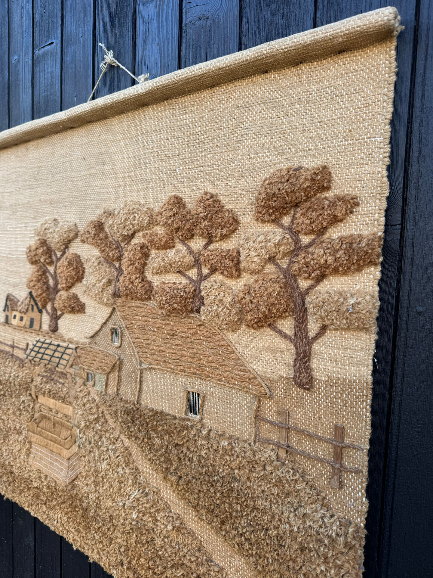 Large jute tapestry from the 70s.