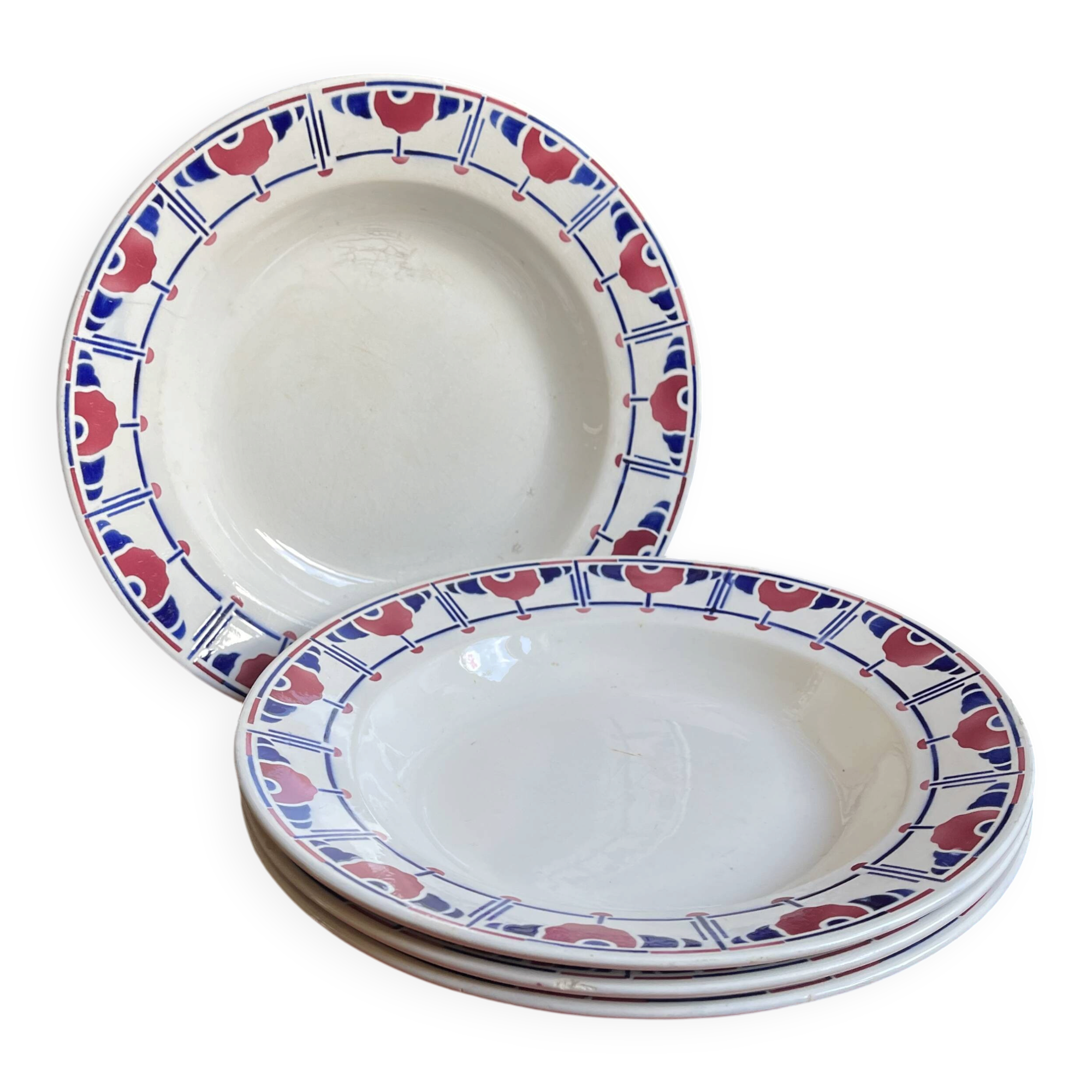 Antique deep plates Digoin