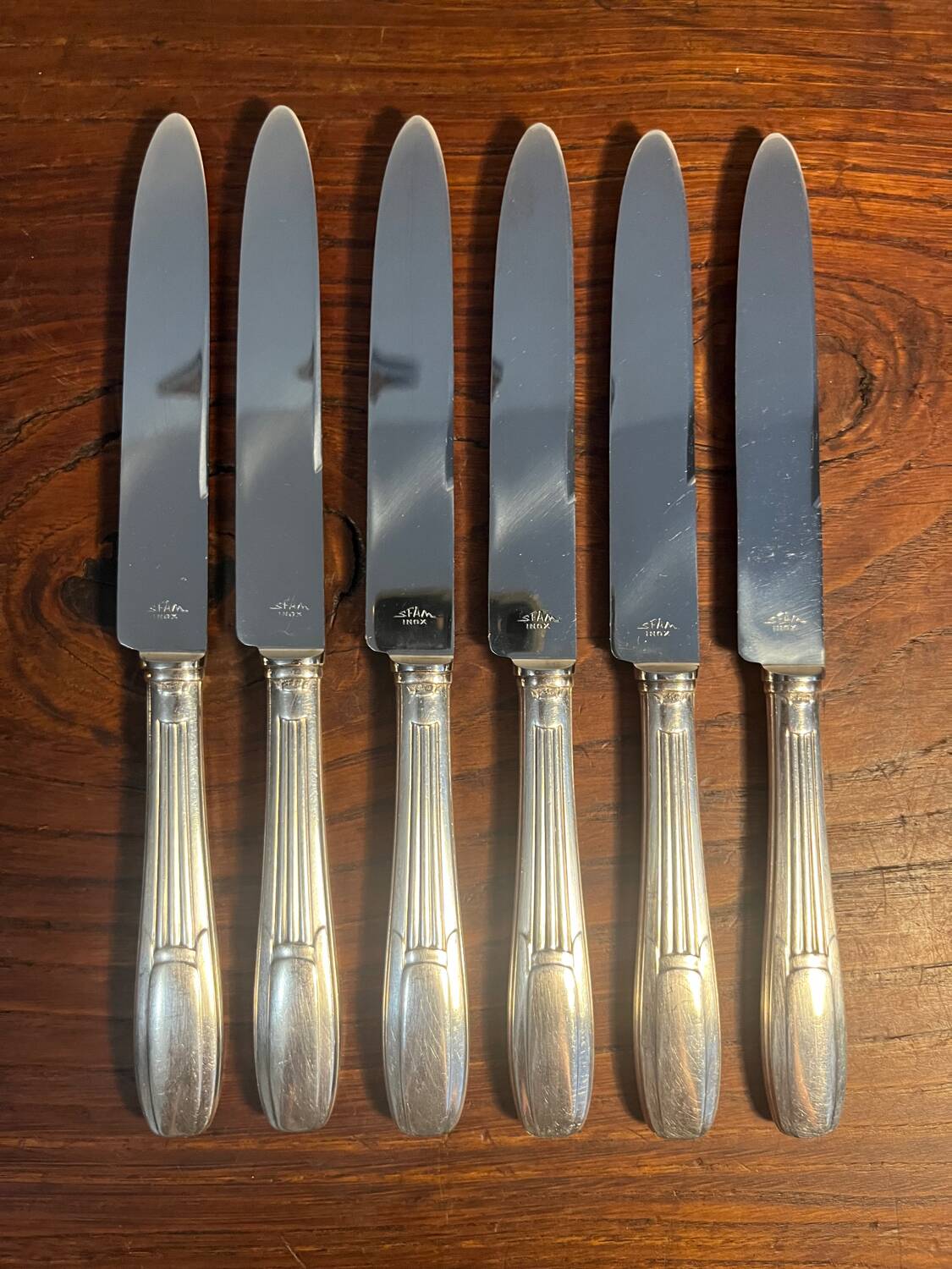 SFAM silver metal dessert cutlery