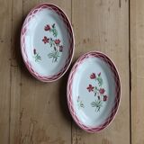 Raviers vintage earthenware Sarreguemines Digoin model Aude – Floral decoration