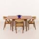 Small Danish square teak dining table with extensions, 1960s