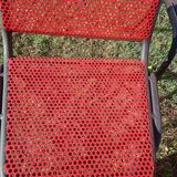 Openwork metal chair