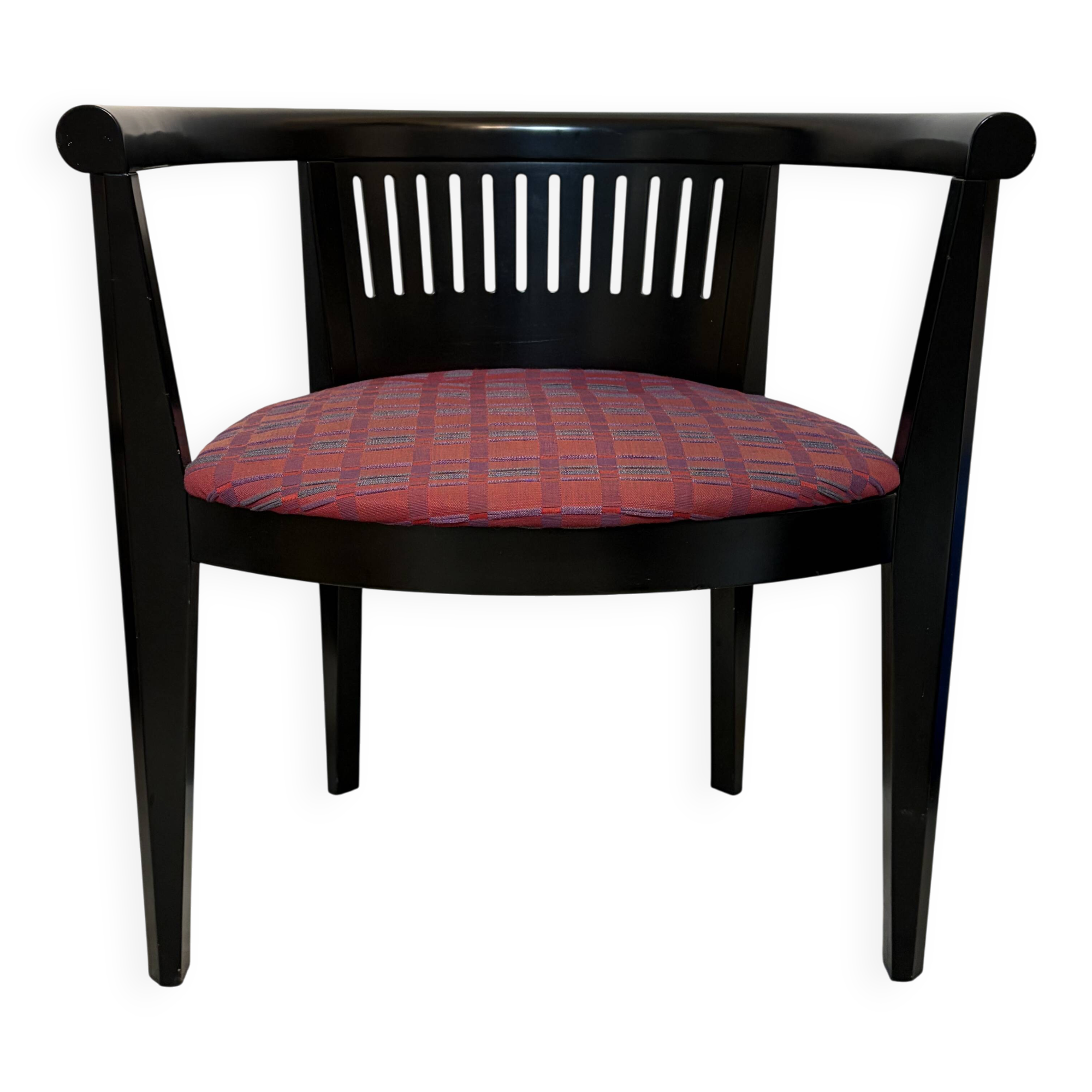 Black lacquered armchair
