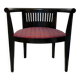 Black lacquered armchair