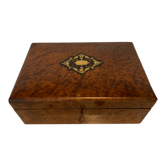 Thuja magnifying glass jewelry box Boulle box Napoleon III marquetry