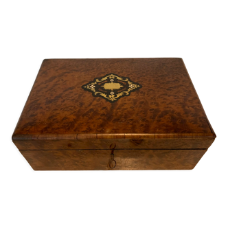 Thuja magnifying glass jewelry box Boulle box Napoleon III marquetry