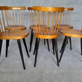 Six vintage chairs