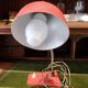 Lampe rouge de bureau vintage