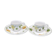 2 coffee cups with Villeroy saucer - Boch model Geranium diam 7 cm