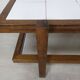 Table basse vintage double plateaux