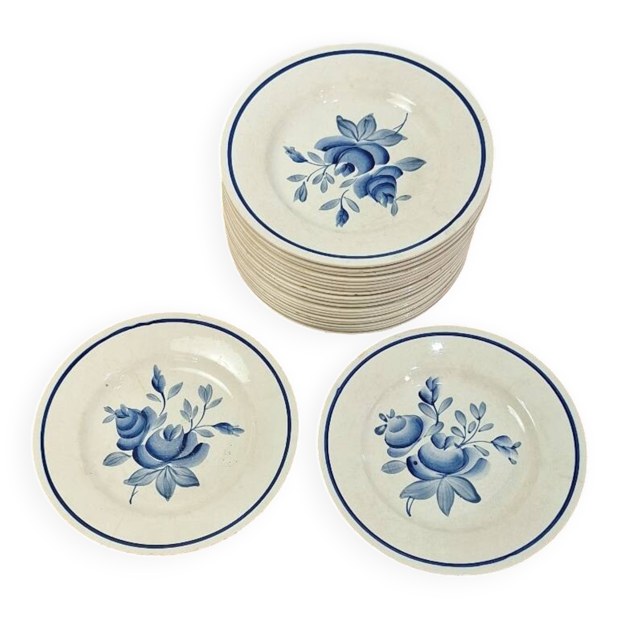 Set of Gien Ajaccio dessert plates