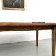 Oak dining table with tapered legs, 1970s.