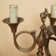 American table lamp 3 brass lights, 1950