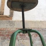 Industrial stool with wood metal screws