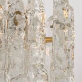 Large frosted glass chandelier from Murano by Kalmar, Austria, 1960s.