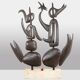 Antonine de Saint Pierre. Curved metal sculpture. Contemporary work.