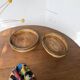 Round rattan and brass trays 1970 by Gabriella Crespi