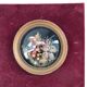 Bouquet of dried flowers - Bordeau velvet frame - bulging glass