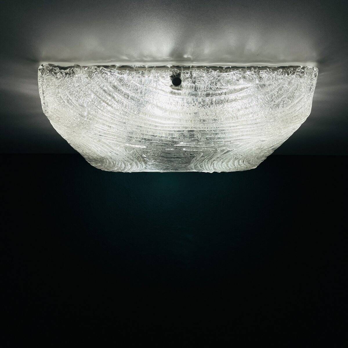 Vintage large Murano glass ceiling lamp by J. T. Kalmar, Austria, 1960s.