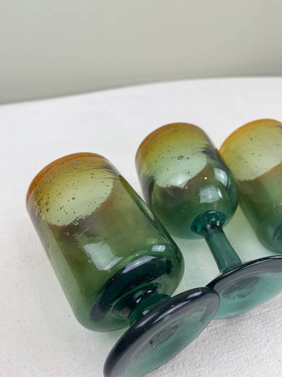Blown glass goblets