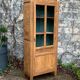 Parisian glass cabinet art deco raw wood
