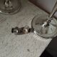2 candelabra candlesticks hunting horn silver metal