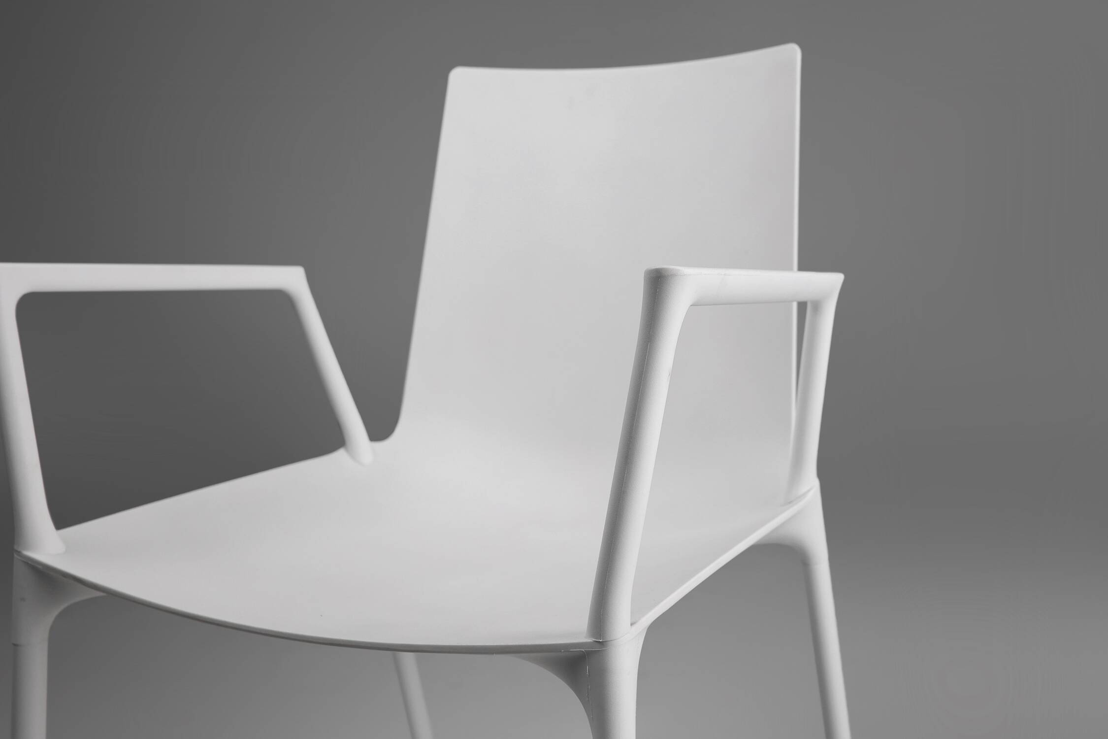 21th Century white design chair with armrests, Belgium