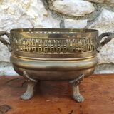 Old brass planter