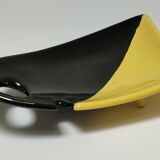 Empty pocket anthropomorphic ceramic black and yellow design 50s