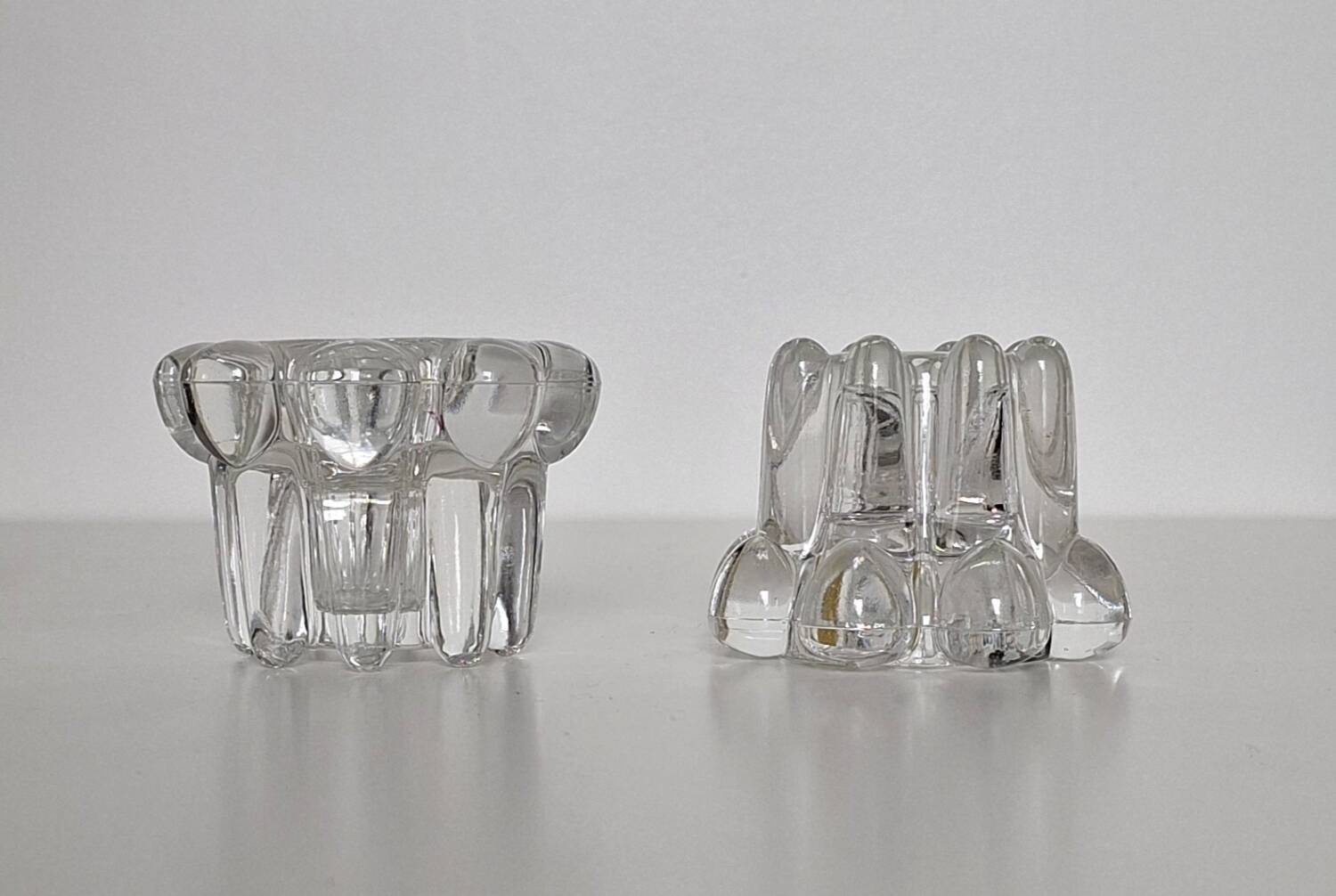 Vintage glass candle holders