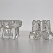 Vintage glass candle holders
