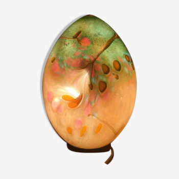 Egg Lamp Artisanal To Pose Blown Glass Glassware Art Silky Essonne
