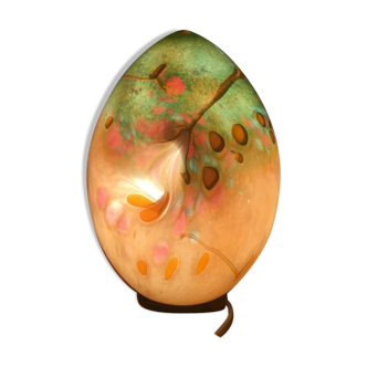 Egg Lamp Artisanal To Pose Blown Glass Glassware Art Silky Essonne