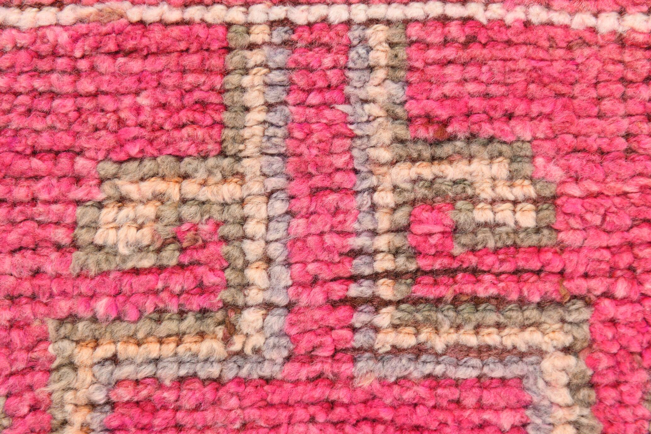 Red & Pink Hallway Vintage Runner Rug, 80x306Cm