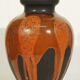 Vintage vase Fat Lava black & orange by Steuler, Germany 1960s