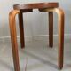 Pair of Artek stools model E60 (rare version with 4 legs), Alvar Aalto