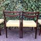 6 Scandinavian chairs with pale yellow skai seats
