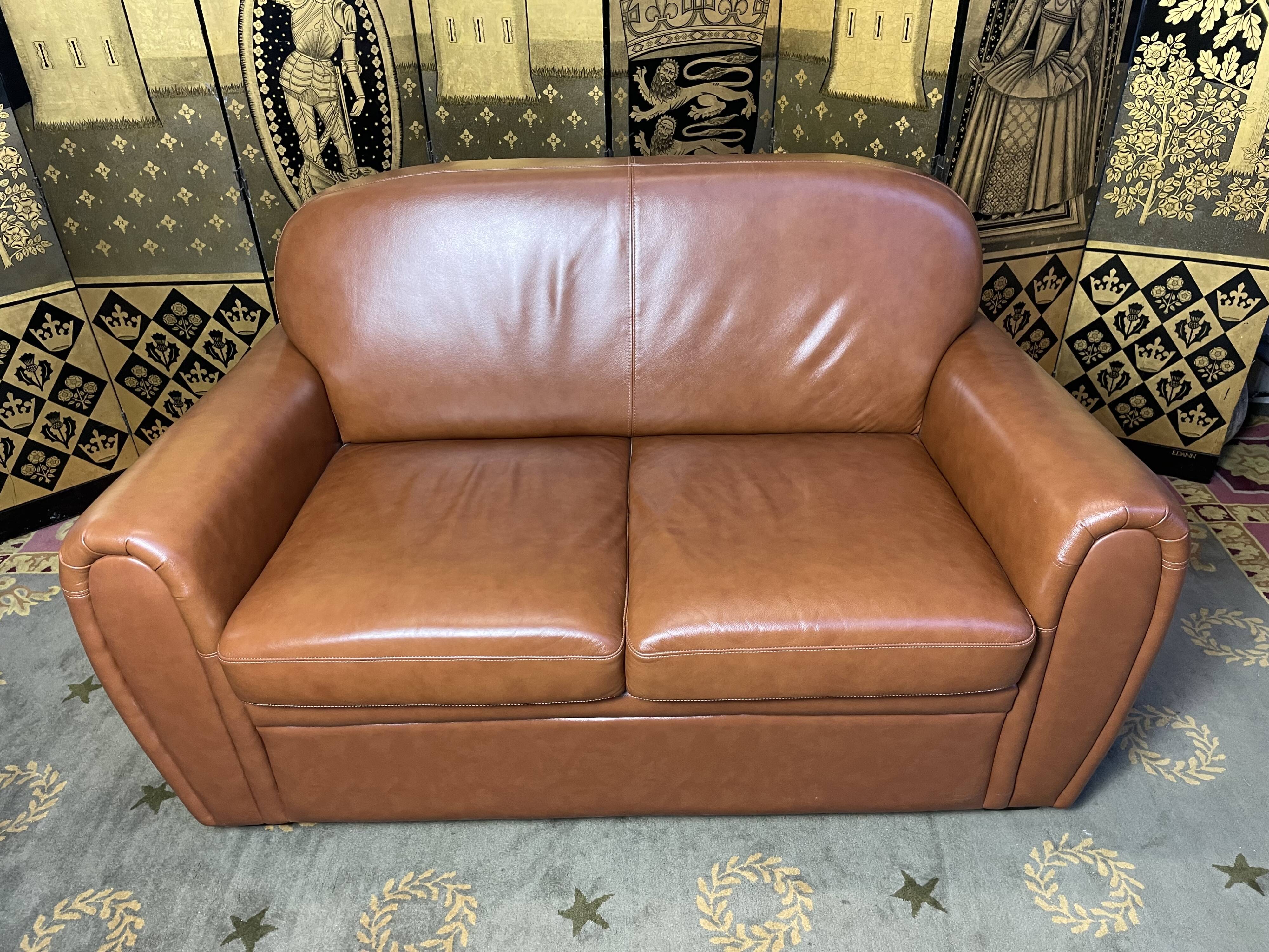 Leather club sofa