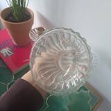 Pair of Roger Gallet glass candle holders