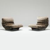 Vintage Marsala set in 'Liberty' fabric by Michel Ducaroy for Ligne Roset.