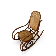 Vintage Bentwood Rocking Chair in the Thonet Tradition, by FMG, 1940s/