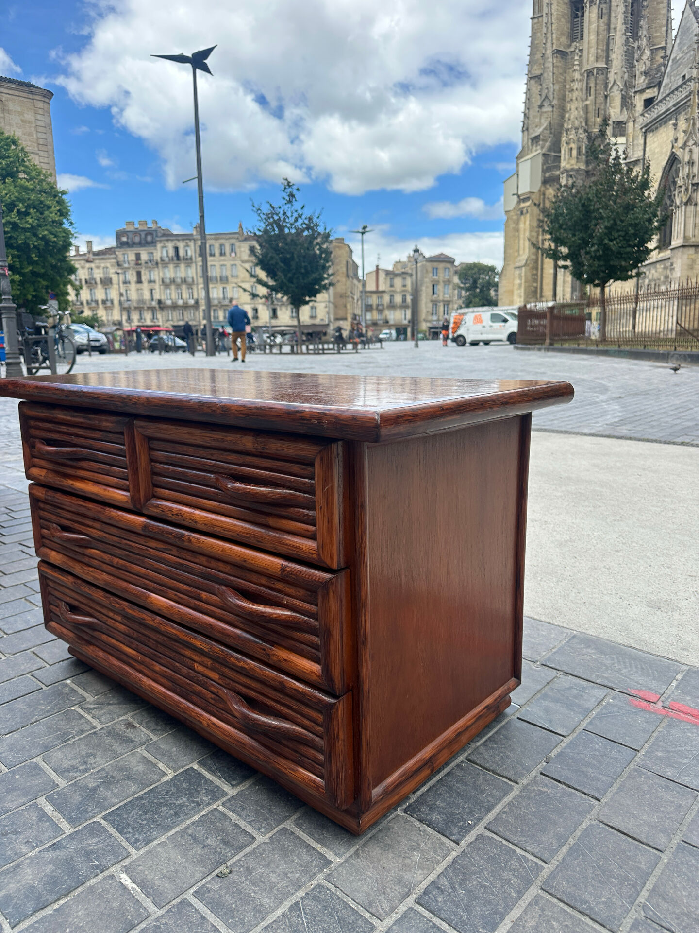Commode en rotin Maugrion pour Rochebobois