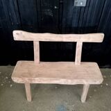 Old small farm bench in solid oak