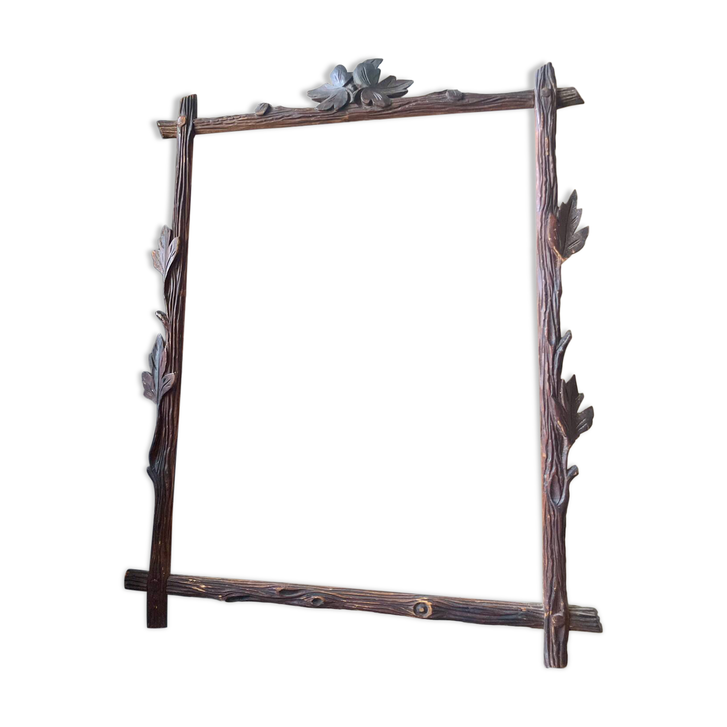 Antique Frame carved wood measurements 49 cm x 39 cm