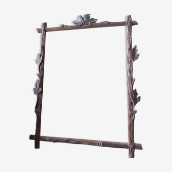 Antique Frame carved wood measurements 49 cm x 39 cm